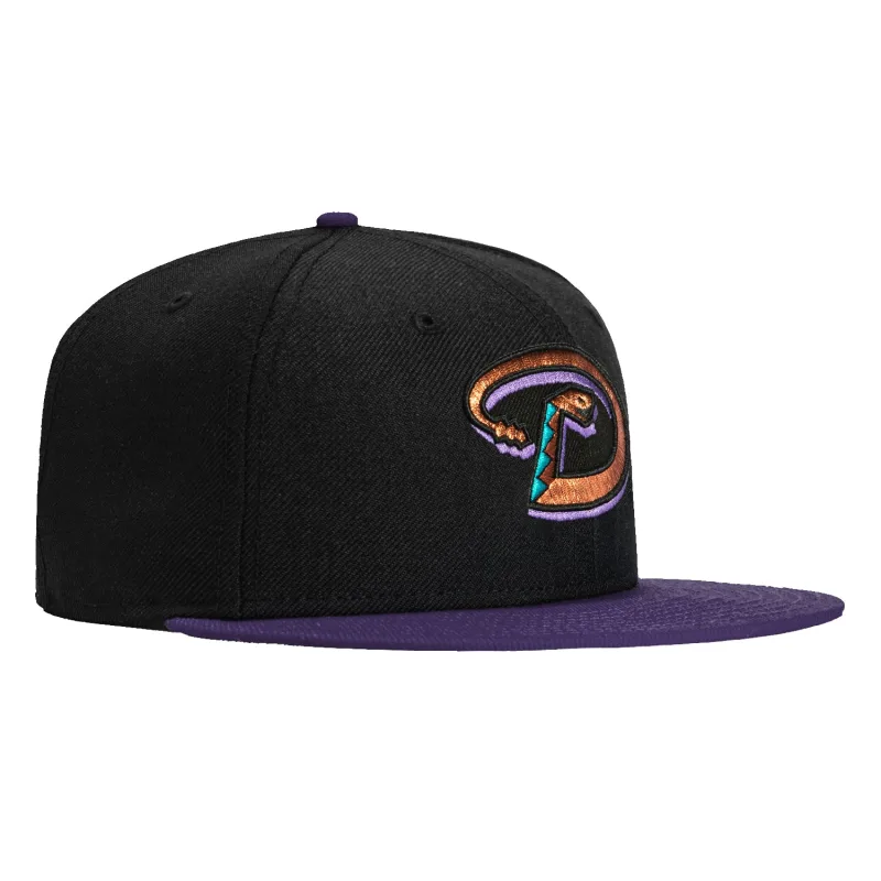 New Era Arizona Diamondbacks fitted hat Black, Purple colorway - New Era Drops Clean Diamondbacks Fitted in Black and Purple