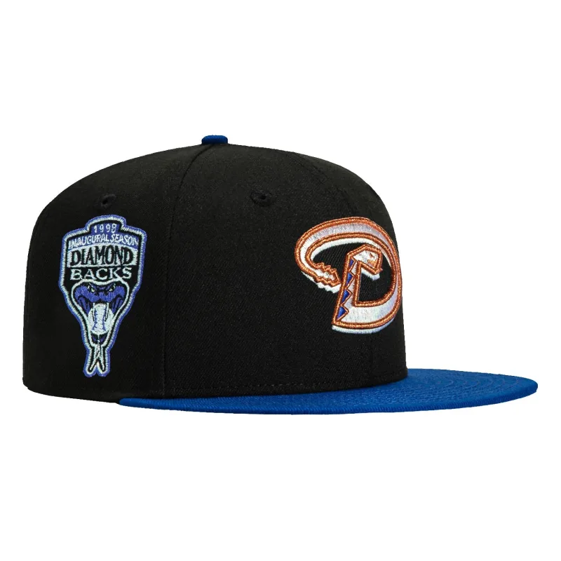 New Era Arizona Diamondbacks fitted hat Black, Royal, Pink colorway - New Era Drops Arizona Diamondbacks Fitted with Inaugural Patch
