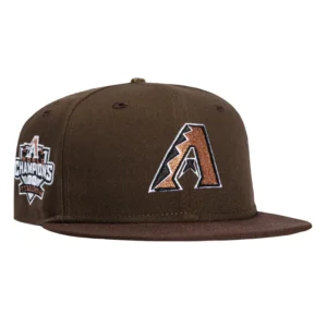 New Era Arizona Diamondbacks fitted hat Brown colorway - Desert Dynasty Fitted: New Era’s Arizona Diamondbacks 20th Anniversary Champions Patch Celebrates Historic 2001 World Series