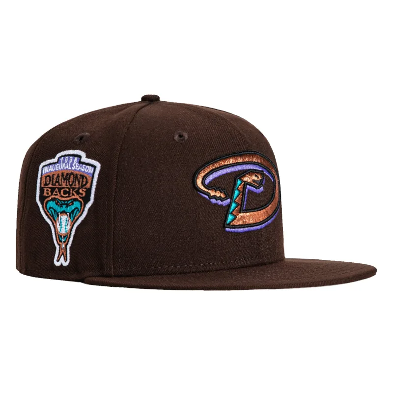New Era Arizona Diamondbacks fitted hat Brown colorway - New Era Drops Clean Diamondbacks Fitted with Inaugural Patch