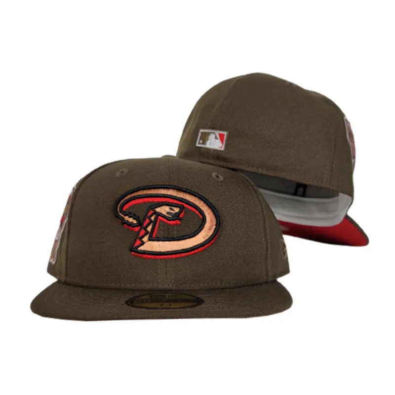 New Era Arizona Diamondbacks fitted hat red, brown colorway - 1998 Inaugural Season Fitted: New Era Honors Arizona Diamondbacks’ Historic First Year