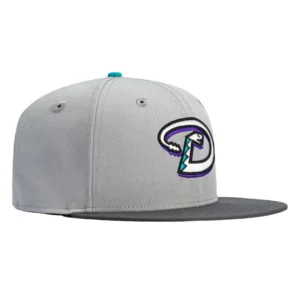 New Era Arizona Diamondbacks fitted hat Grey, Graphite colorway - New Era Drops Clean Diamondbacks Fitted in Grey Graphite Colorway