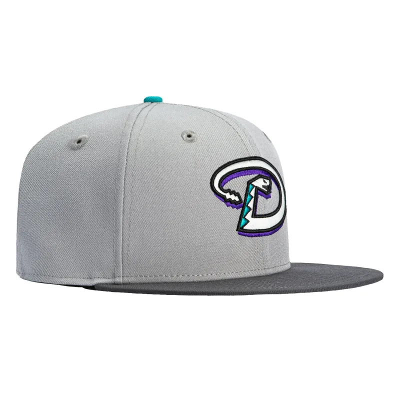 New Era Arizona Diamondbacks fitted hat Grey, Graphite colorway - New Era Drops Clean Diamondbacks Fitted in Grey Graphite Colorway