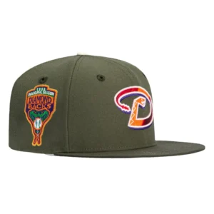 New Era Arizona Diamondbacks fitted hat Olive colorway - New Era Drops Clean Diamondbacks Fitted with Inaugural Patch in Garden of Eden Colorway