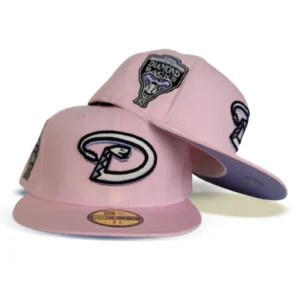 New Era Arizona Diamondbacks fitted hat pink, purple colorway - 1998 Inaugural Season Fitted: New Era’s Pink Diamondbacks Tribute Celebrates Arizona’s MLB Debut