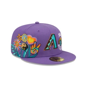 New Era Arizona Diamondbacks fitted hat gray, purple colorway - 2001 World Series Fitted: New Era’s Purple Diamondbacks Championship Tribute