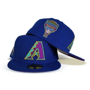 New Era Arizona Diamondbacks fitted hat blue, purple, royal colorway - 1998 Inaugural Season Fitted: New Era Drops Royal Blue Diamondbacks Tribute