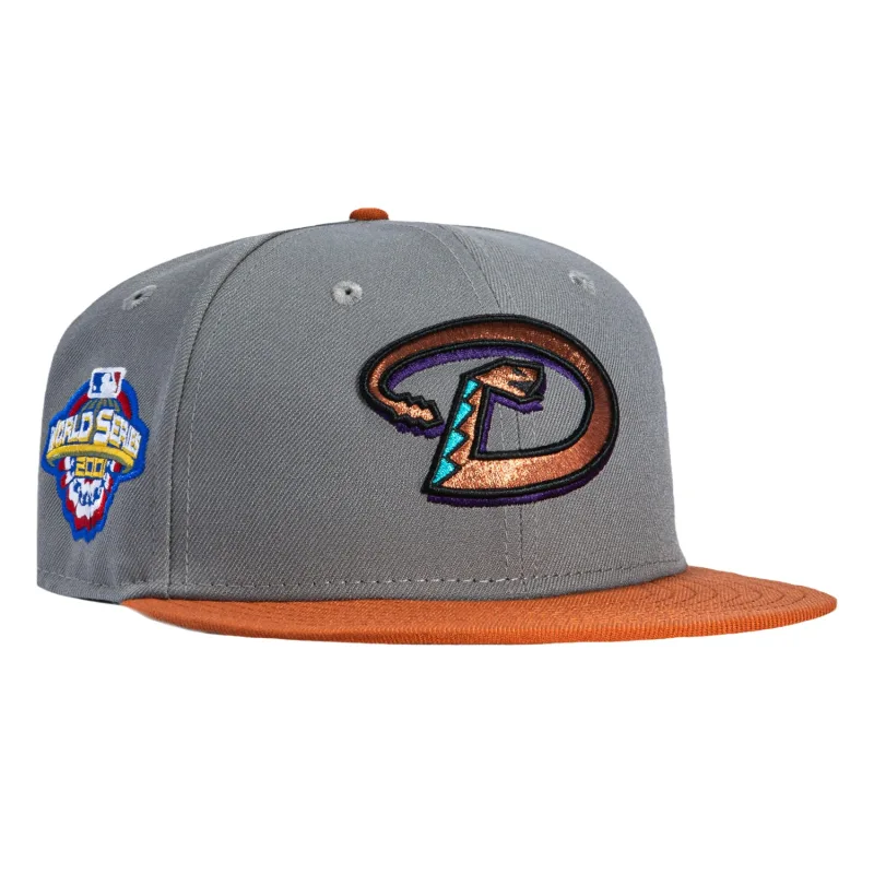 New Era Arizona Diamondbacks fitted hat Storm Grey, Burnt Orange colorway - Desert Magic Fitted: New Era Drops Diamondbacks 2001 World Series Storm Grey