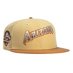 New Era Arizona Diamondbacks fitted hat Tan, Khaki colorway - Desert Anniversary Fitted: New Era Celebrates Diamondbacks’ 25 Years in Sepia Style