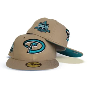 New Era Arizona Diamondbacks fitted hat tan, teal colorway - Desert Decade Fitted: New Era Celebrates 10th Anniversary with Tan Diamondbacks Classic