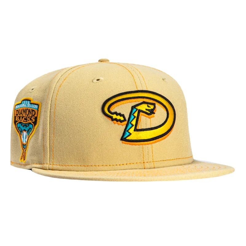 New Era Arizona Diamondbacks fitted hat Tan, Yellow colorway - New Era Drops Desert-Ready Arizona Diamondbacks Fitted with Inaugural Patch