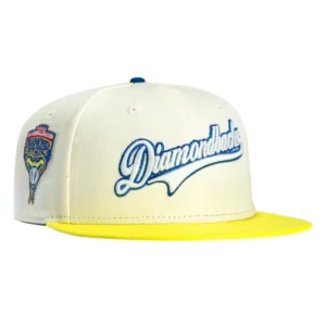 New Era Arizona Diamondbacks fitted hat White, Yellow colorway - Hat Club Drops Fresh Arizona Diamondbacks Fitted with Inaugural Patch in Light Blue UV