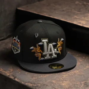 New Era Los Angeles Dodgers fitted hat black, pink, graphite colorway - Dodgers Fitted Gets Pink UV Treatment in New Era’s Latest Drop