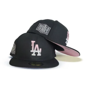 New Era Los Angeles Dodgers fitted hat black, pink colorway - 2020 World Series Fitted: New Era’s Paint Drip Design Celebrates Dodgers Championship Glory
