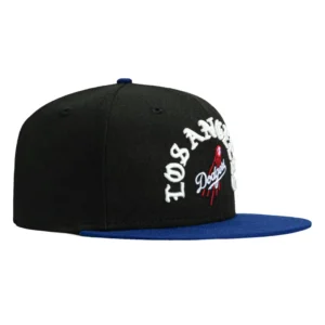 New Era Los Angeles Dodgers fitted hat Black, Royal colorway - New Era Drops Classic Dodgers Fitted in Timeless Black and Royal