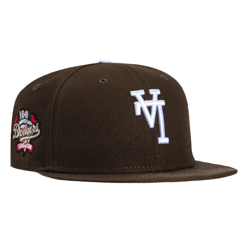 New Era Los Angeles Dodgers fitted hat Brown colorway - Century Celebration Fitted: New Era Drops Dodgers 100th Anniversary Brown 59FIFTY