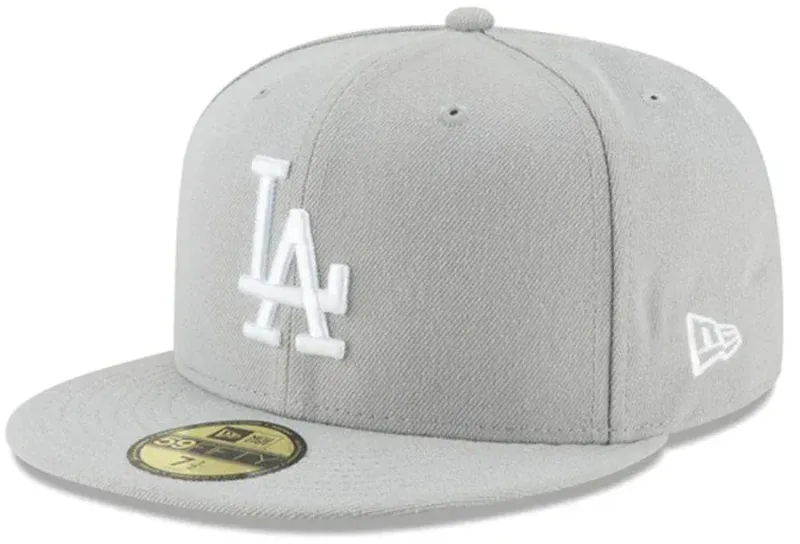 New Era Los Angeles Dodgers fitted hat Men's colorway - New Era Drops Clean Dodgers Fitted in Classic Gray and White