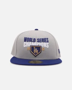New Era Los Angeles Dodgers fitted hat grey, blue colorway - New Era Drops Championship Dodgers Fitted for 2025 World Series