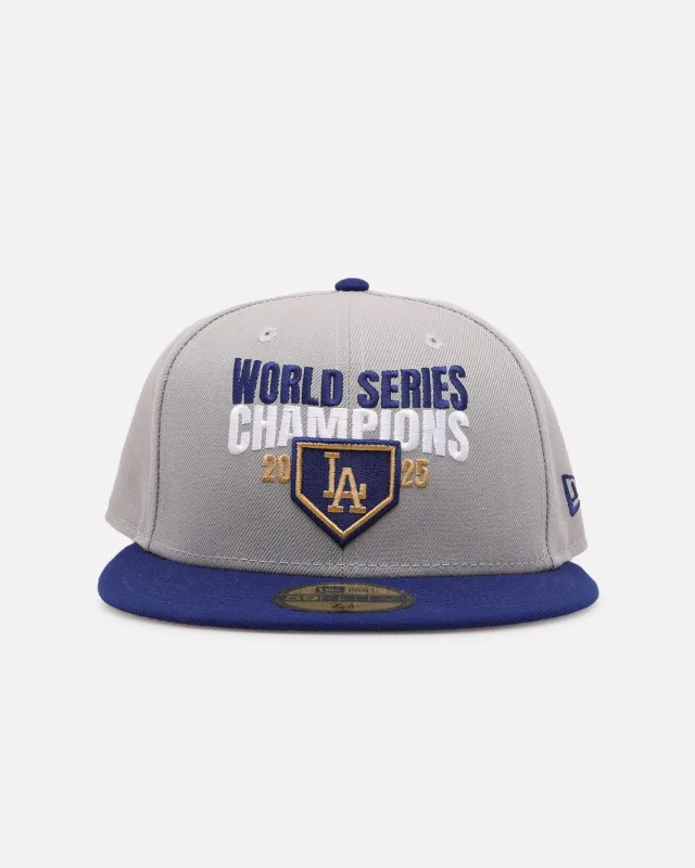 New Era Los Angeles Dodgers fitted hat grey, blue colorway - New Era Drops Championship Dodgers Fitted for 2025 World Series