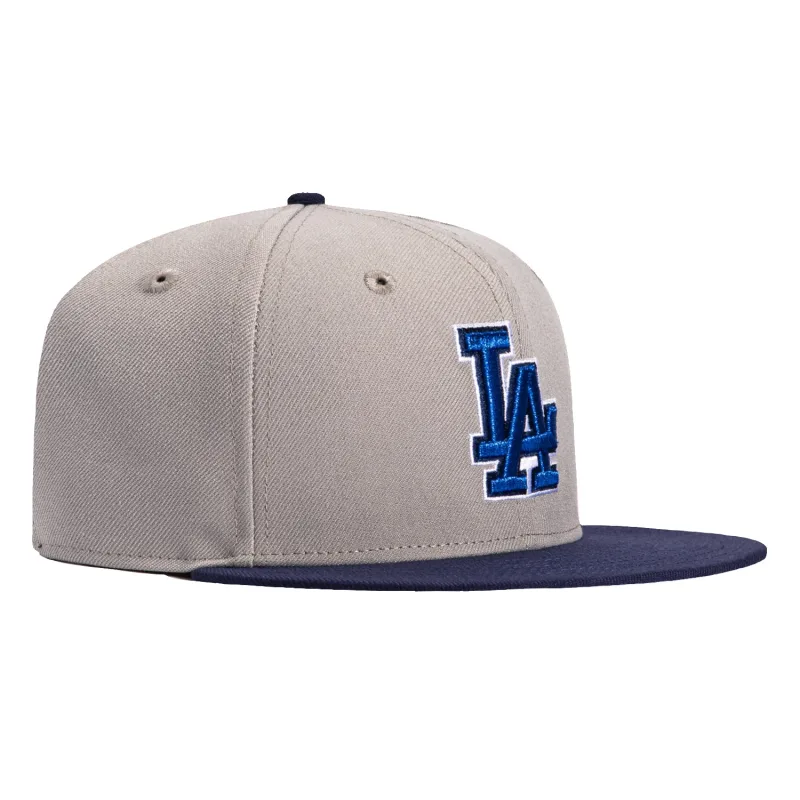 New Era Los Angeles Dodgers fitted hat Grey, Royal, Metallic Silver colorway - New Era Drops Clean Dodgers Fitted in Grey and Royal Blue