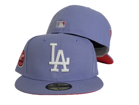 New Era Los Angeles Dodgers fitted hat red, purple, infrared colorway - 1980 All-Star Game Fitted: New Era Drops Dodgers Purple Tribute with Infrared Pop