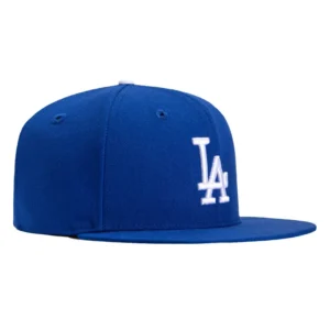 New Era Los Angeles Dodgers fitted hat Royal colorway - Hat Club Drops Fresh Dodgers Fitted in Light Blue UV Royal