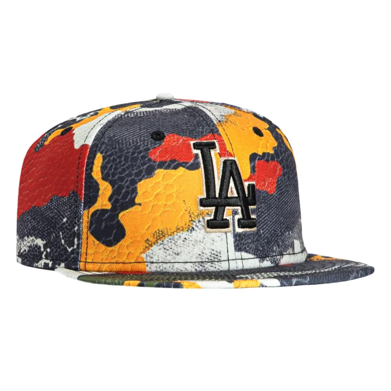 New Era Los Angeles Dodgers fitted hat Multi-Color colorway - New Era Drops Multi-Color Camo Skin Dodgers Fitted at Hat Club