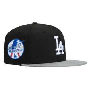 New Era Los Angeles Dodgers fitted hat Black, Graphite colorway - New Era Drops Sleek Dodgers Fitted Honoring Ohtani’s Historic 50/50 Season