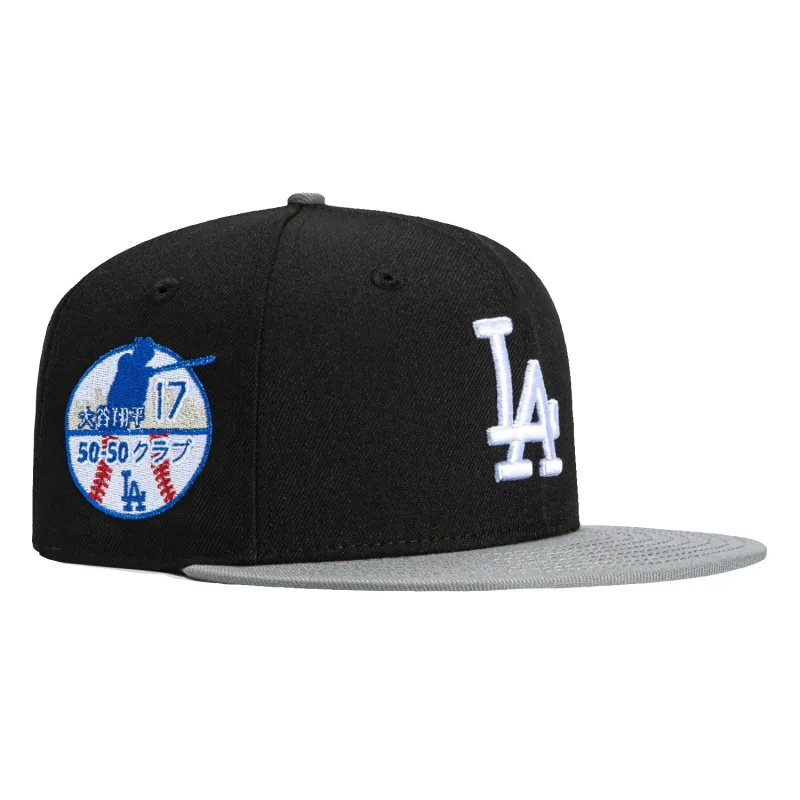 New Era Los Angeles Dodgers fitted hat Black, Graphite colorway - New Era Drops Sleek Dodgers Fitted Honoring Ohtani’s Historic 50/50 Season
