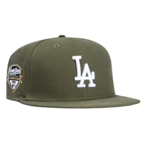 New Era Los Angeles Dodgers fitted hat Olive colorway - 2025 World Series Fitted: New Era Celebrates Dodgers Championship in Military Olive