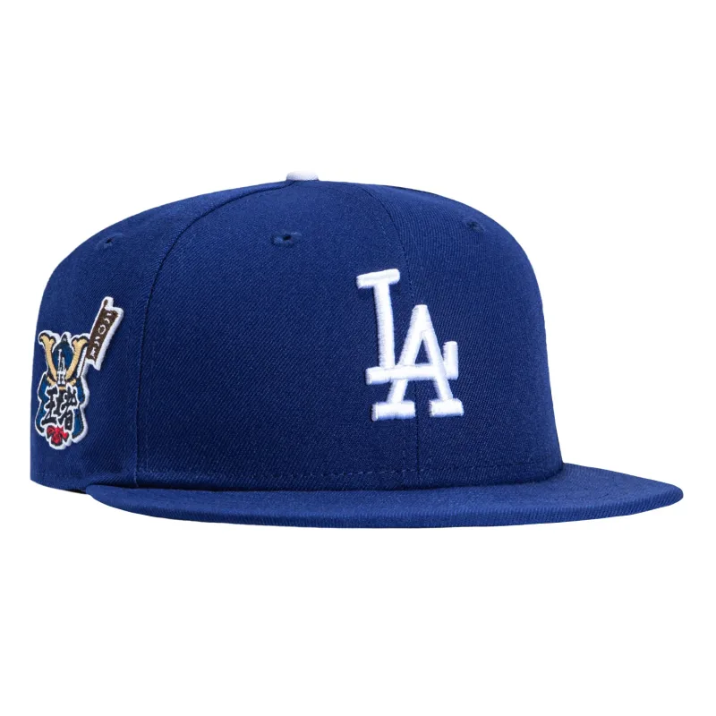 New Era Los Angeles Dodgers fitted hat Royal colorway - 2025 World Series Champions Fitted: New Era Celebrates Dodgers Victory with Samurai Patch
