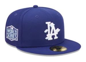 New Era Los Angeles Dodgers fitted hat blue, royal colorway - 2020 World Series Fitted: New Era’s Royal Blue Dodgers Championship Comic Cloud Collection