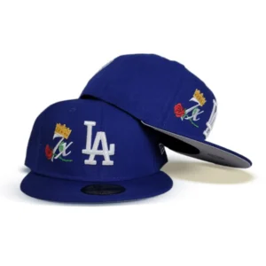New Era Los Angeles Dodgers fitted hat blue, royal colorway - Dodgers Fans Get Championship-Ready with Royal Blue 7X World Series Fitted