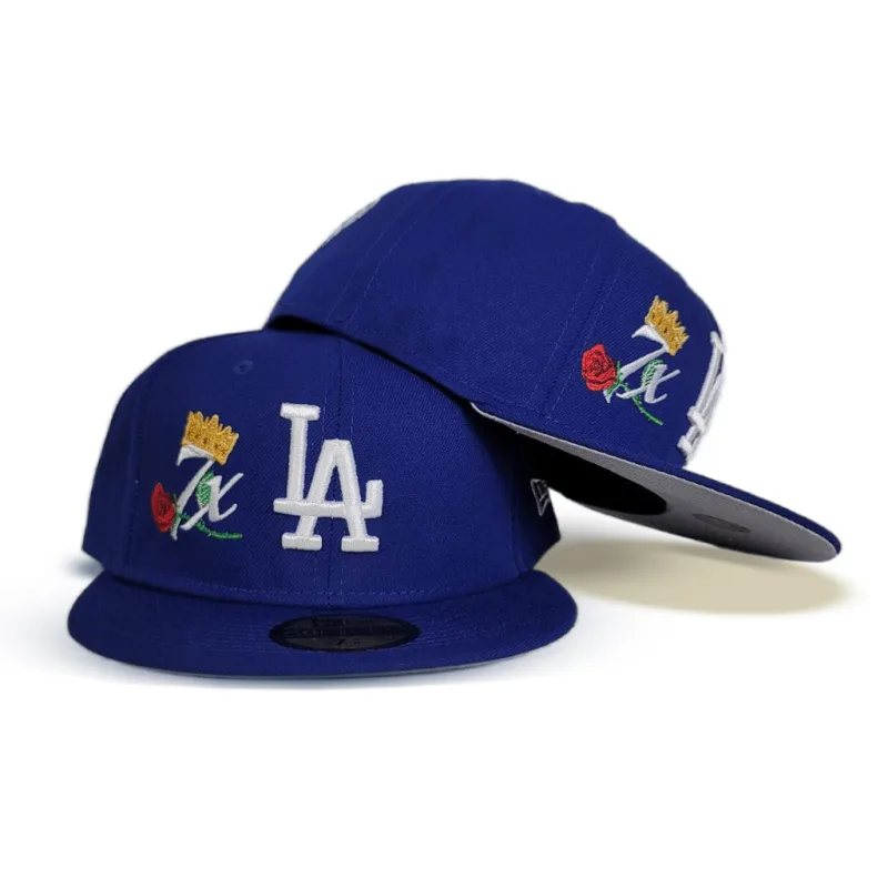 New Era Los Angeles Dodgers fitted hat blue, royal colorway - Dodgers Fans Get Championship-Ready with Royal Blue 7X World Series Fitted