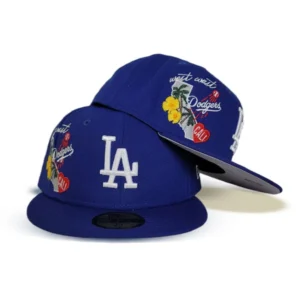 New Era Los Angeles Dodgers fitted hat gray, blue, royal colorway - Dodgers Fans Get Clean Royal Blue Fitted with City Patch
