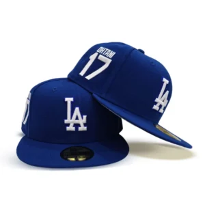 New Era Los Angeles Dodgers fitted hat gray, blue, tan, royal colorway - New Era Drops Royal Blue Dodgers Fitted with Shohei Ohtani Side Patch