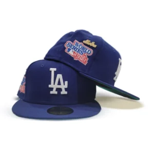 New Era Los Angeles Dodgers fitted hat blue, green, royal colorway - 1981 World Series Fitted: New Era Honors Dodgers Championship with Royal Blue 59FIFTY