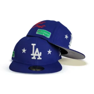 New Era Los Angeles Dodgers fitted hat grey, gray, blue, royal colorway - New Era Drops Clean Dodgers Fitted in Royal Blue and Grey