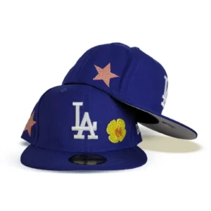 New Era Los Angeles Dodgers fitted hat grey, blue, royal colorway - Dodgers Fans Get Hollywood Treatment with This Crystal Star Fitted