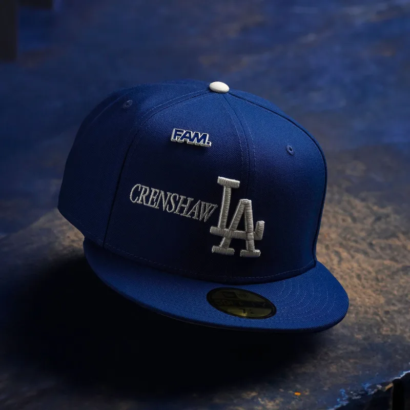 New Era Los Angeles Dodgers fitted hat grey, blue, royal colorway - New Era Drops Fresh Dodgers Fitted in Royal Blue and Grey