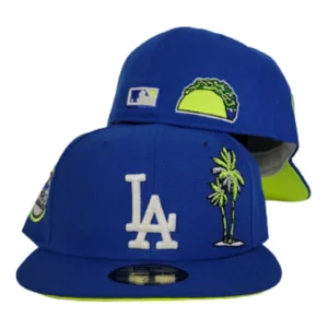 New Era Los Angeles Dodgers fitted hat blue, green, royal colorway - 1980 All-Star Game Fitted: New Era Drops Dodgers Palm Tree Tribute