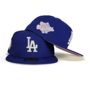 New Era Los Angeles Dodgers fitted hat blue, pink, royal colorway - 1988 World Series Fitted: New Era Honors Dodgers Championship Glory with Royal Blue Pop Sweat