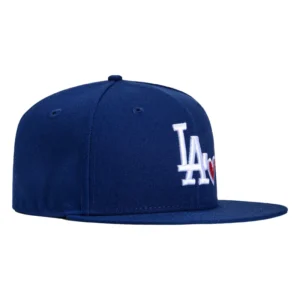 New Era Los Angeles Dodgers fitted hat Royal colorway - New Era Drops Clean Dodgers Fitted with Heart Logo Detail
