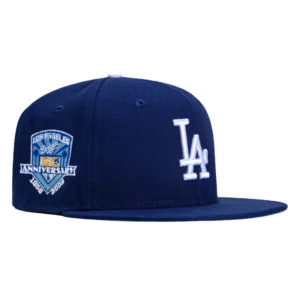 New Era Los Angeles Dodgers fitted hat Royal, White colorway - Golden Anniversary Fitted: New Era Celebrates Dodgers 50th Anniversary in Royal Style