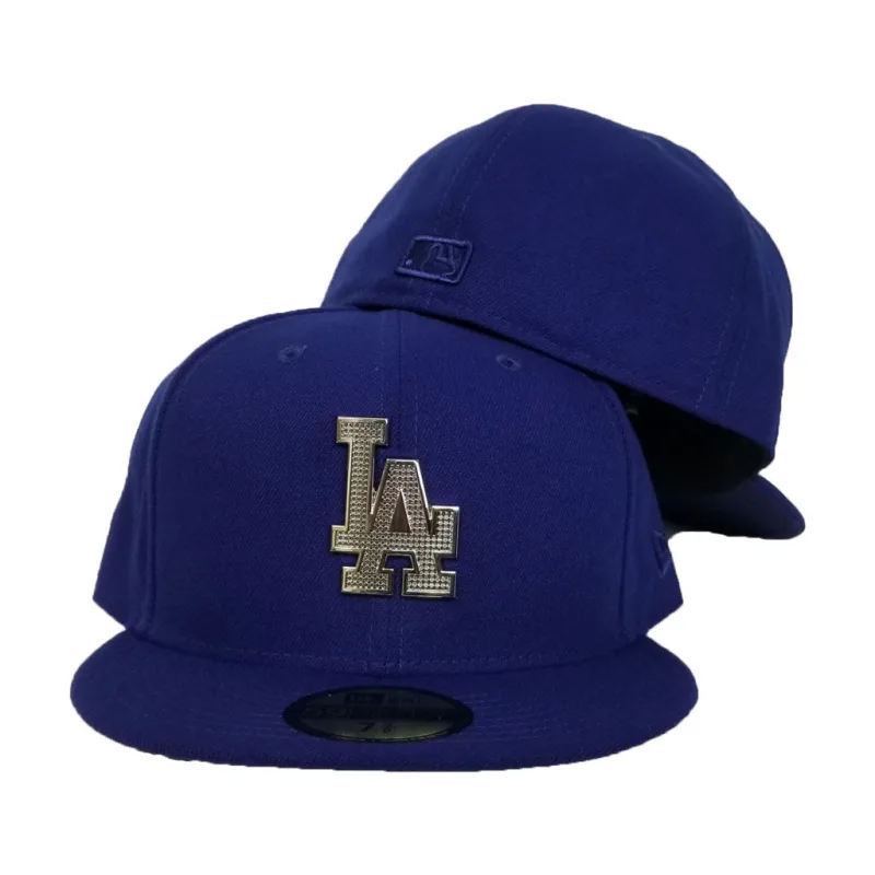 New Era Los Angeles Dodgers fitted hat silver colorway - New Era Dodgers Fitted Gets the Bling Treatment with Silver Metal Badge