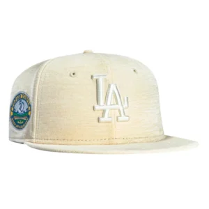 New Era Los Angeles Dodgers fitted hat White colorway - Golden Anniversary Fitted: New Era Celebrates Dodgers Stadium’s 50th with Holiday Party Release