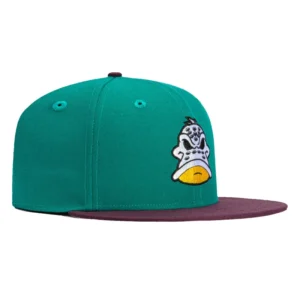 New Era Minnesota Wild fitted hat Teal, Maroon colorway - New Era Drops Wild Wing Fitted with Teal and Maroon Colorway