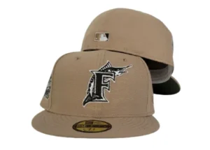 New Era Miami Marlins fitted hat green, tan, olive colorway - New Era Drops Vintage Marlins Fitted with 1993 Inaugural Side Patch