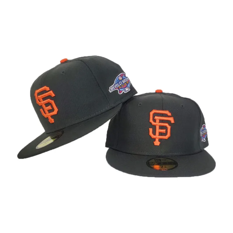 New Era New York Giants fitted hat black colorway - 2002 World Series Fitted: New Era’s Black Giants Championship Tribute