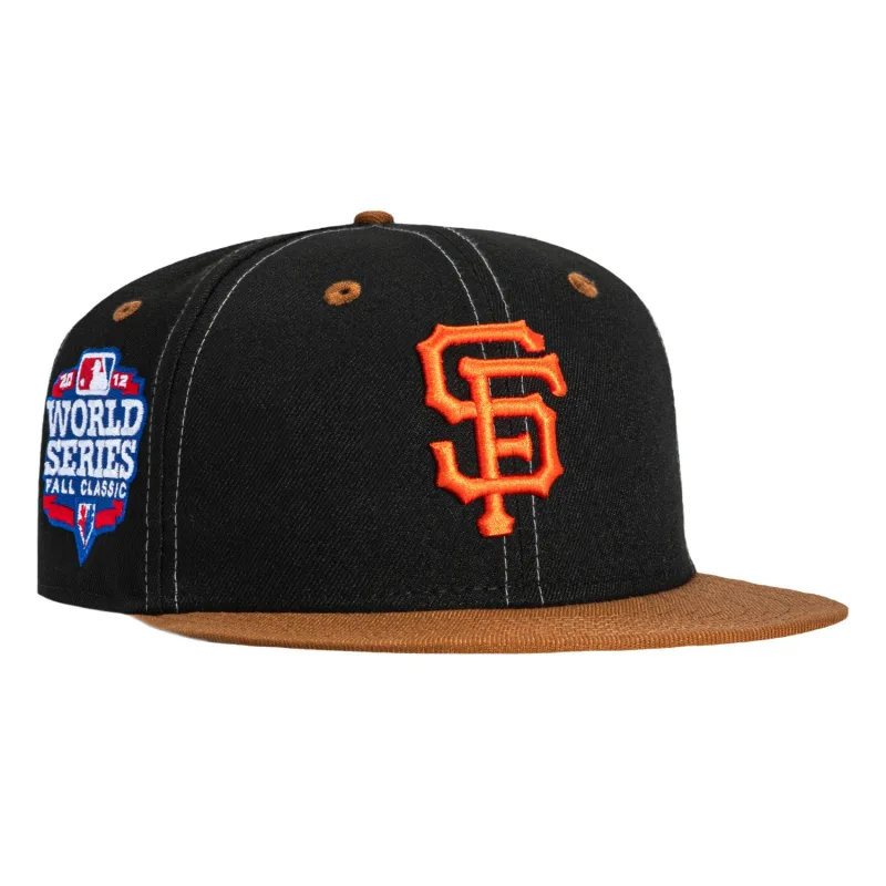 New Era New York Giants fitted hat Black, Gold colorway - 2012 World Series Fitted: New Era Drops Giants Championship Black & Gold Beauty